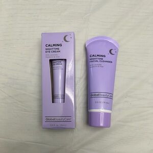 Global Beauty Care Calming Nighttime Eye Cream and Facial Cleanser Set